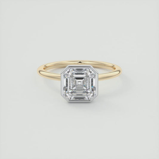 Lab Grown 1.82 CT Asscher Cut Diamond Art Deco Handmade Ring