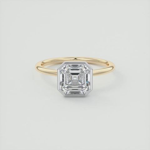 Lab Grown 1.82 CT Asscher Cut Diamond Art Deco Handmade Ring