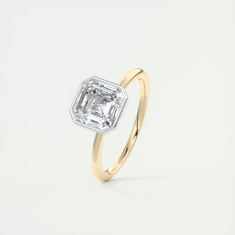 Lab Grown 1.82 CT Asscher Cut Diamond Art Deco Handmade Ring