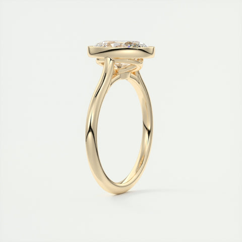 Lab Grown 1.23 CT Oval Cut Diamond Minimalist Anniversary Ring