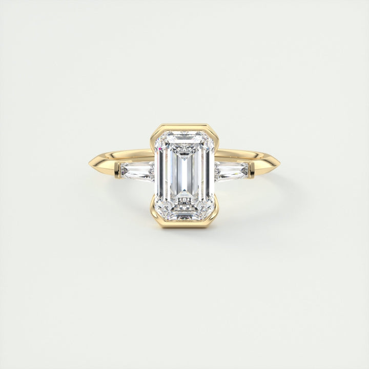 Lab Grown 2.44 CT Emerald Cut Diamond Edwardian Wedding Ring