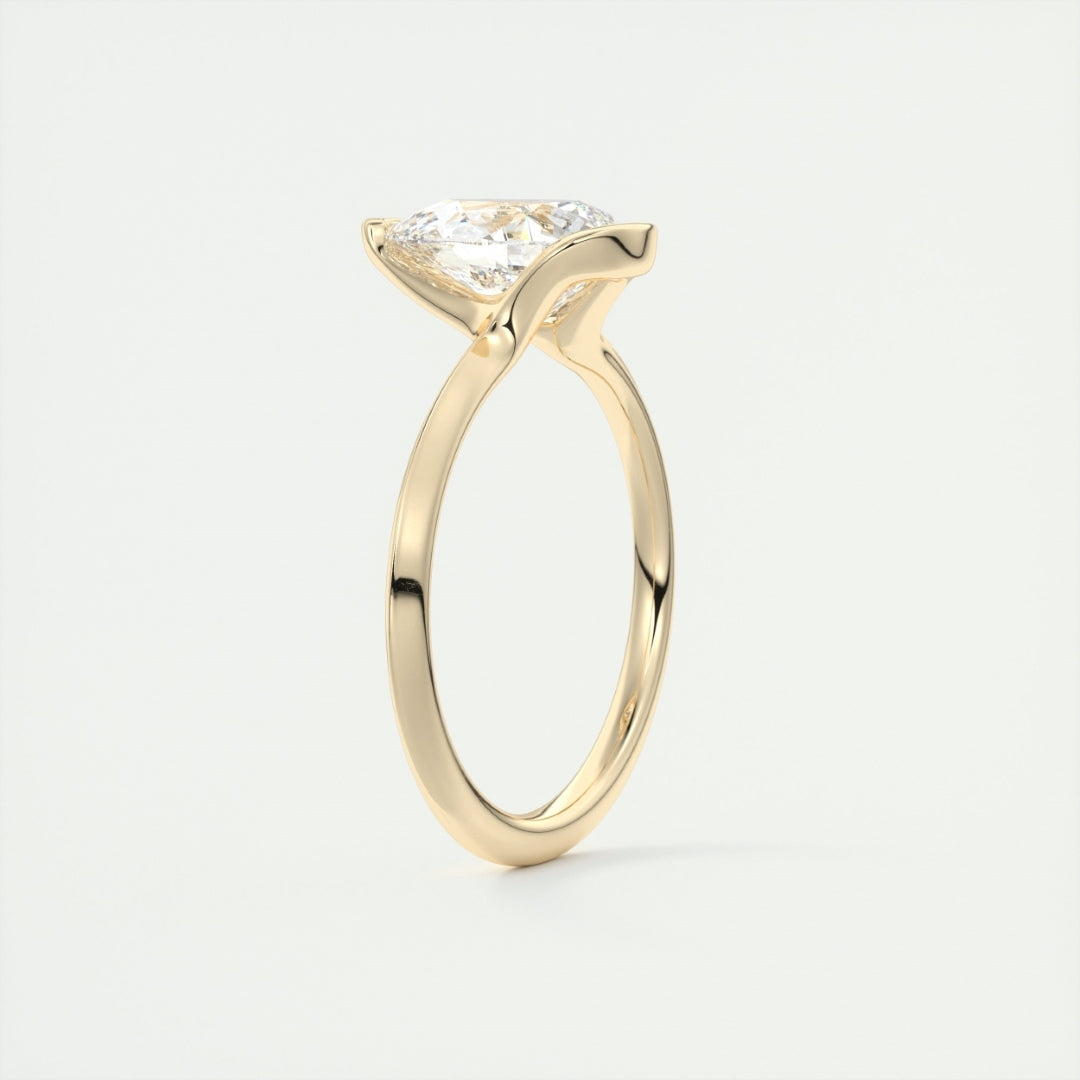 Lab Grown 1.91 CT Pear Cut Diamond Gothic Anniversary Ring