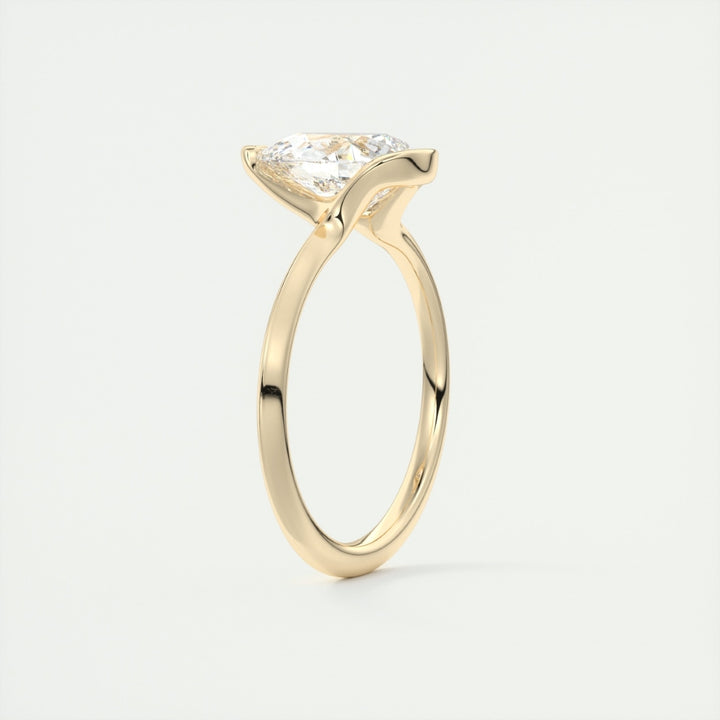 Lab Grown 1.91 CT Pear Cut Diamond Gothic Anniversary Ring