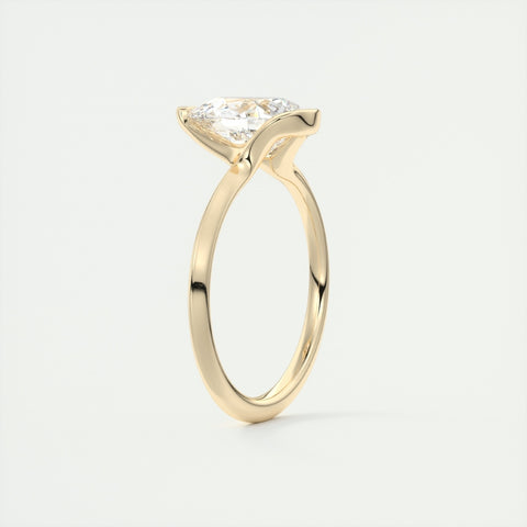 Lab Grown 1.91 CT Pear Cut Diamond Gothic Anniversary Ring