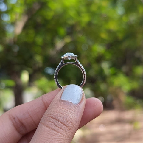 Handcrafted Oval Cut Diamond Wedding Ring