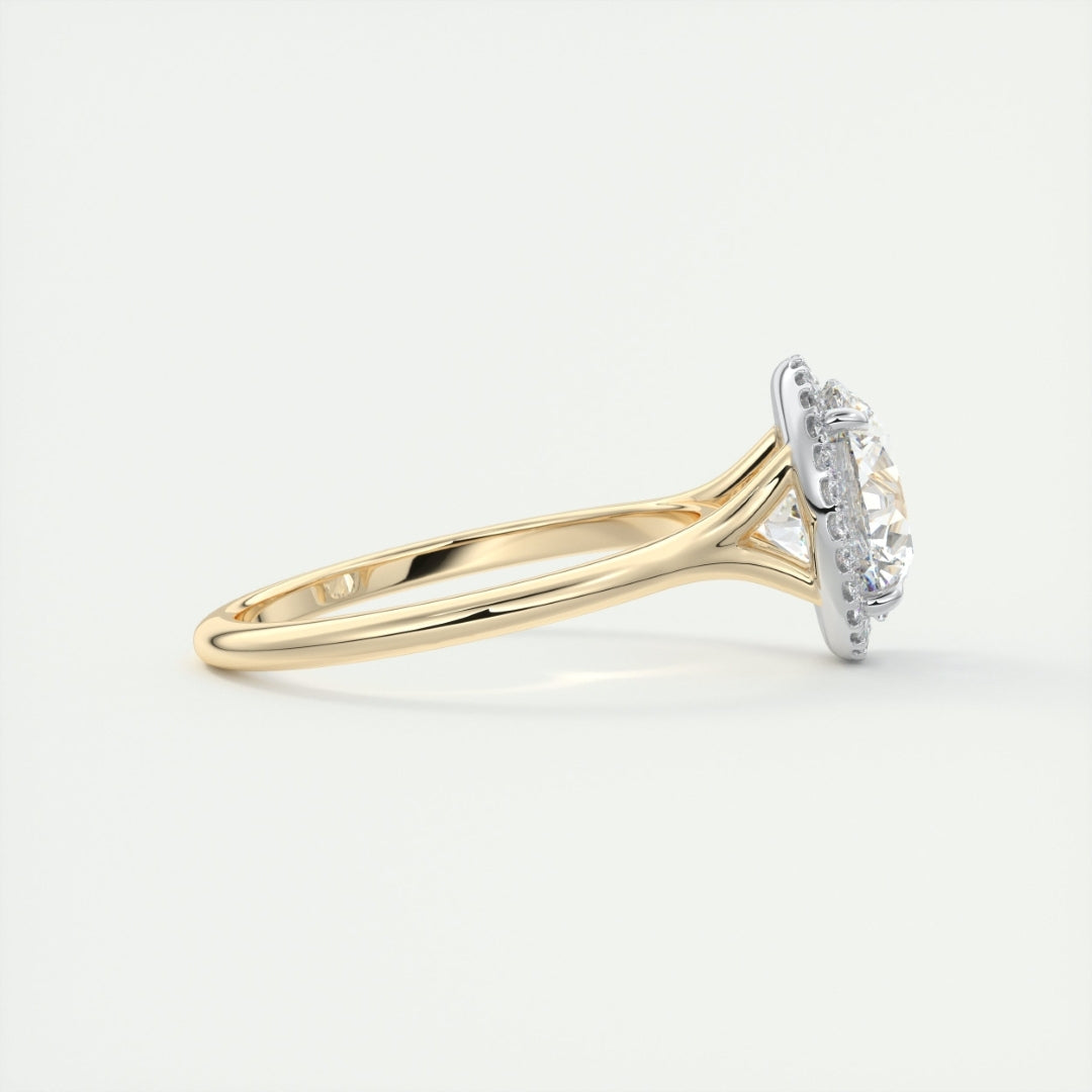 Lab Grown 2.77 CT Round Cut Diamond Victorian Anniversary Ring