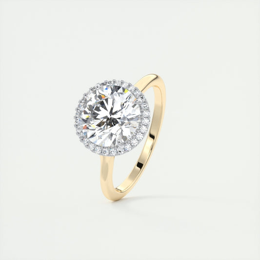 Lab Grown 2.77 CT Round Cut Diamond Victorian Anniversary Ring