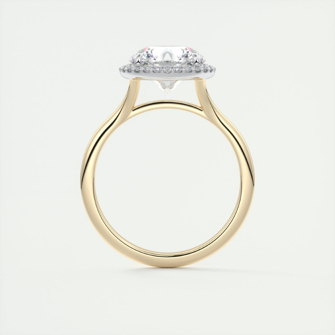 Lab Grown 2.77 CT Round Cut Diamond Victorian Anniversary Ring