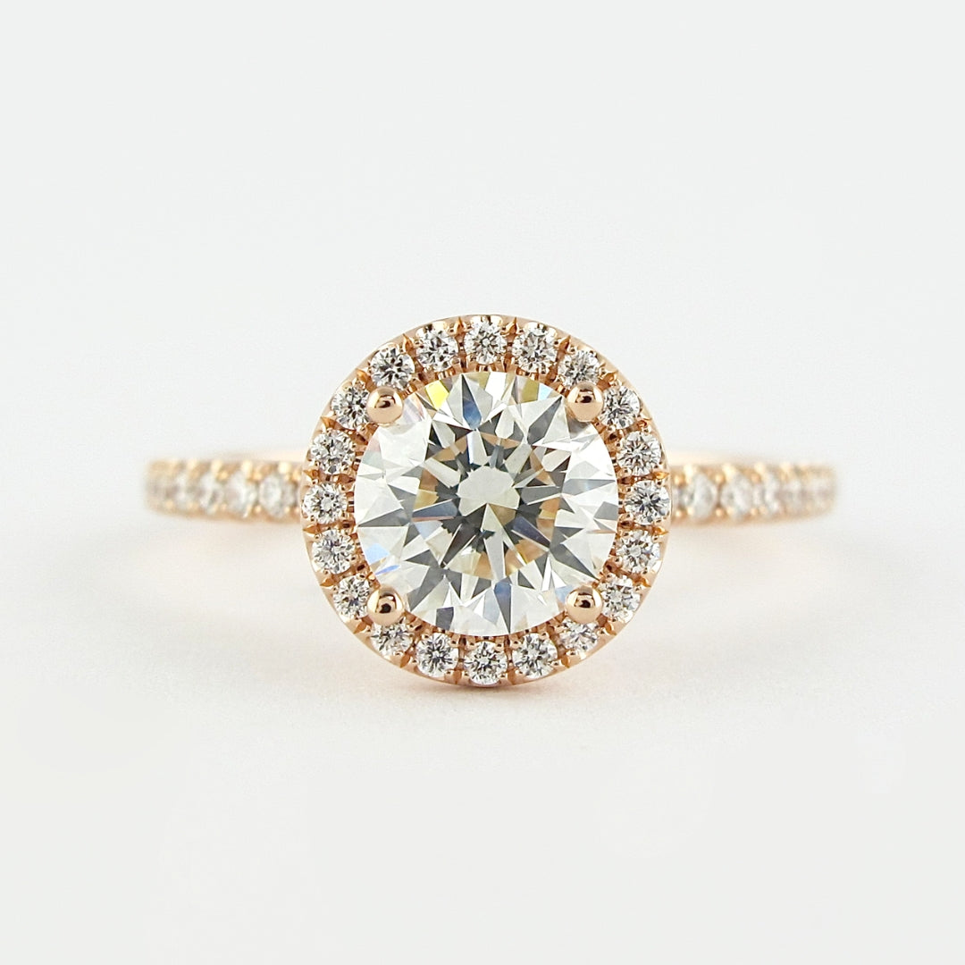 Lab Grown 2.95 CT Round Cut Diamond Boho & Hippie Engagement Ring