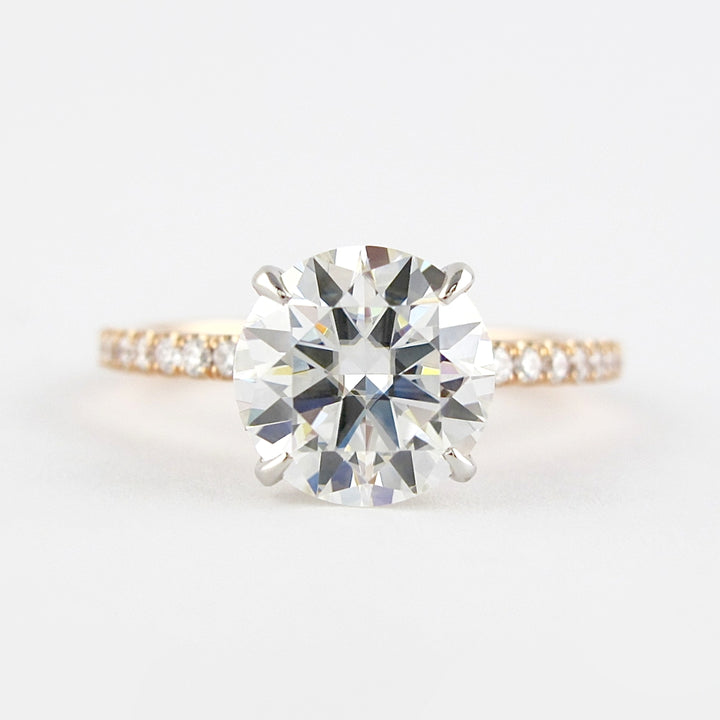 Lab Grown 2.85 CT Round Cut Diamond Edwardian Handmade Ring