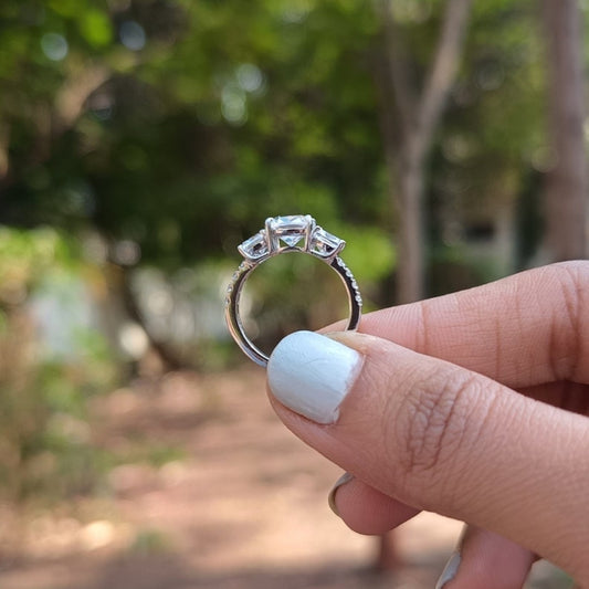 Presentable Cushion Cut Diamond Anniversary Ring