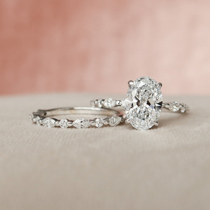 Sophisticated Sparkle 3.50 CT Oval Crushed Moissanite Ring