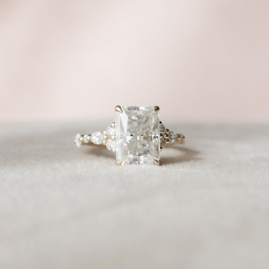 2.05 CT Radiant Cut Hidden Halo Engagement Ring - Your Perfectly Tailored Luxury
