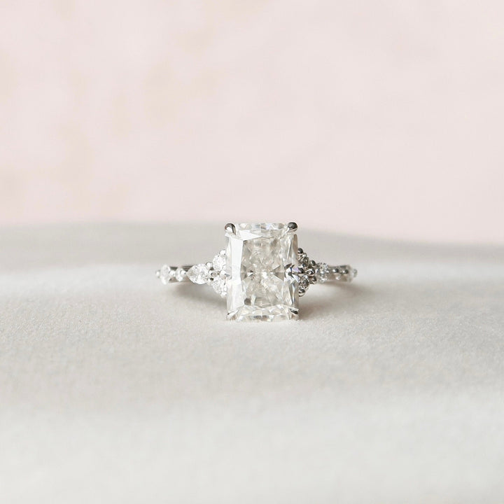 2.05 CT Radiant Cut Hidden Halo Engagement Ring - Your Perfectly Tailored Luxury