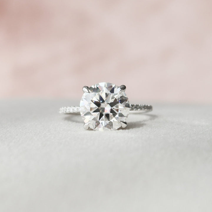 2.74 CT Round Cut Unique Women Moissanite Ring