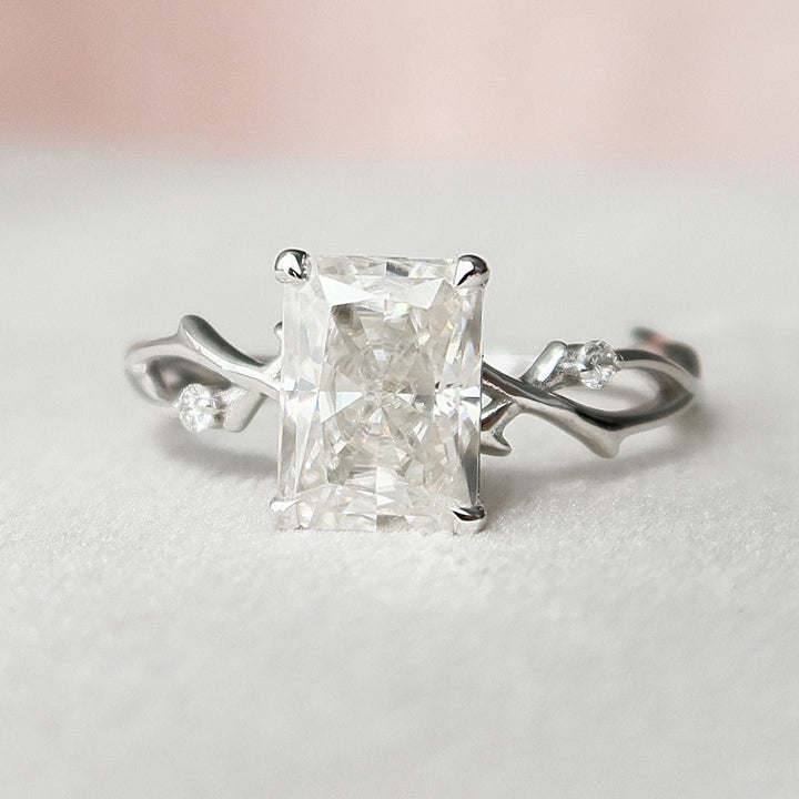 Bold and Beautiful Radiant Cut Moissanite Handmade Ring in 1.98 CT