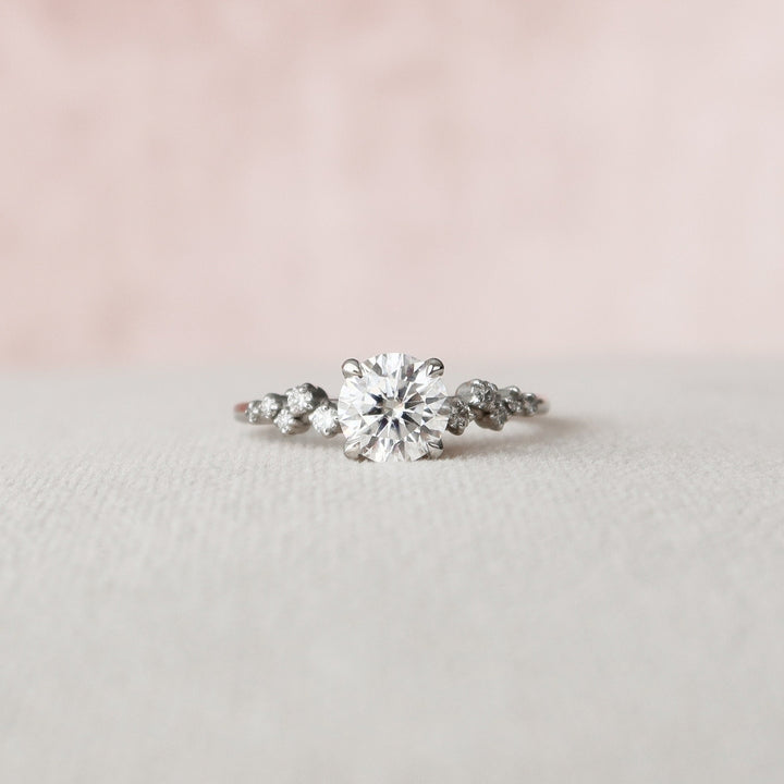 Hidden Halo Perfect Love 2.41 CT Round Cut Diamond Engagement Ring