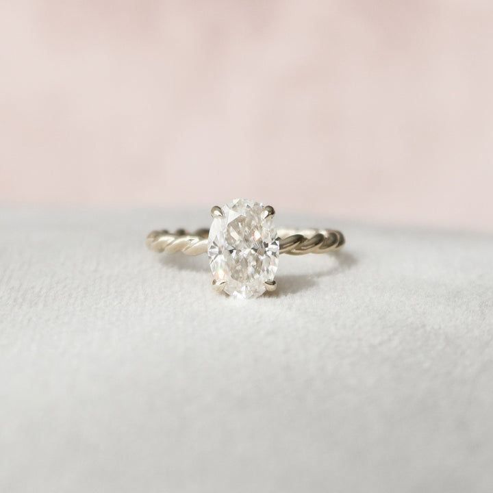 Oval Engagement Ring, 1.75 CT Oval Cut Moissanite Ring