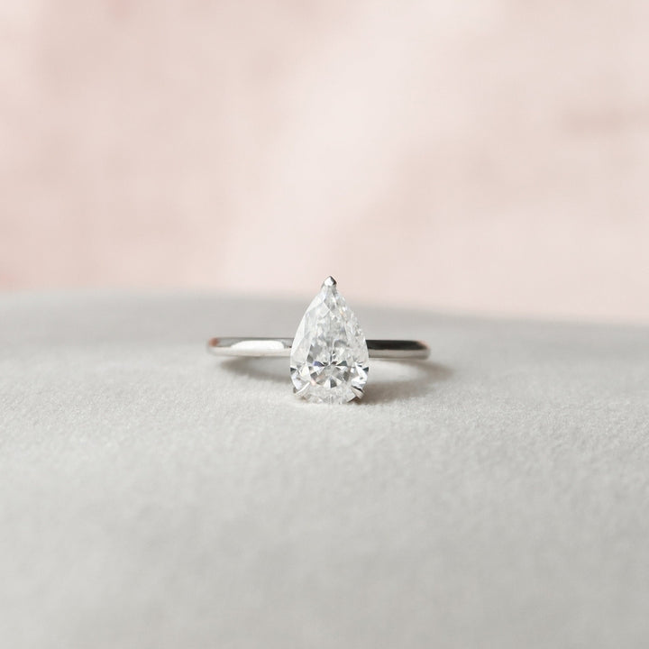 Perfectly Crafted 1.50 CT Pear Cut Diamond Ring  A Love Story in Sparkles
