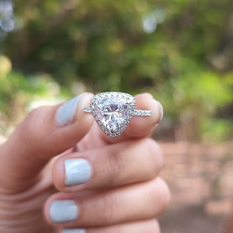 Moissanite Trillion Cut Diamond Ring