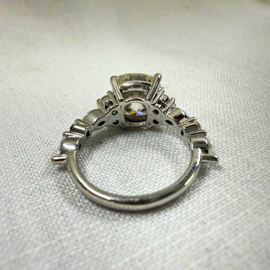 Elegant Cushion Moissanite Ring in Classic Prong Setting