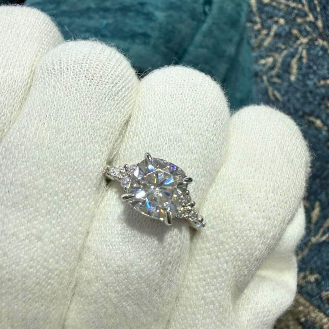 Elegant Cushion Moissanite Ring in Classic Prong Setting
