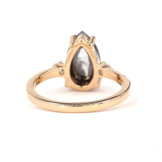 Pear Cut Moissanite Diamond Unique Vintage Engagement Ring