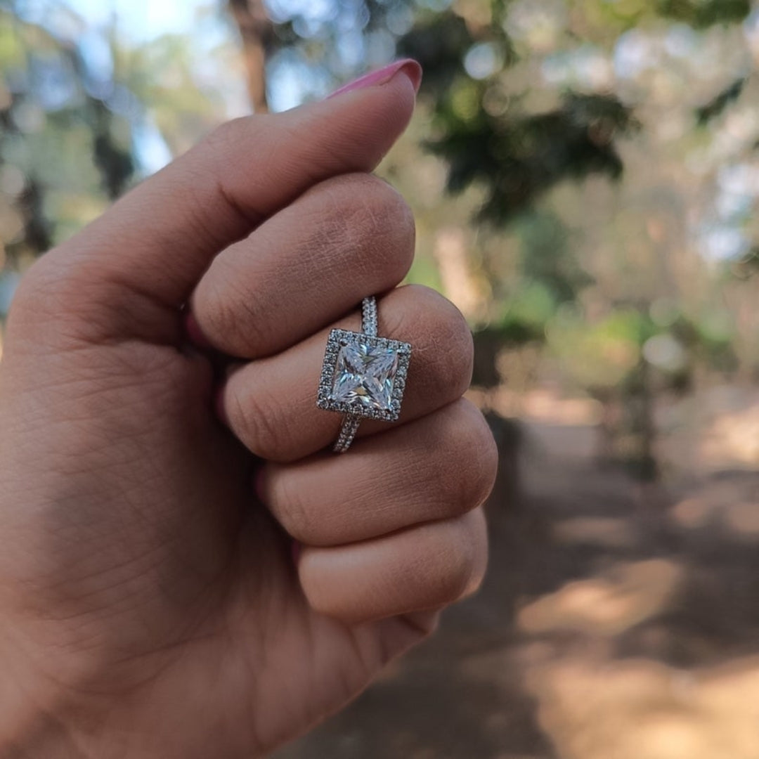 Fine Princess Cut Diamond Anniversary Ring