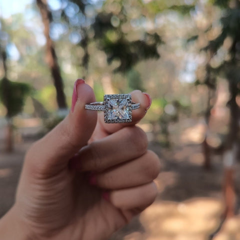 Fine Princess Cut Diamond Anniversary Ring