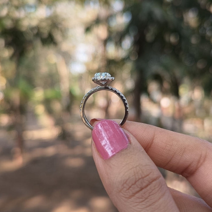 Layering Pear Cut Diamond Handmade Ring