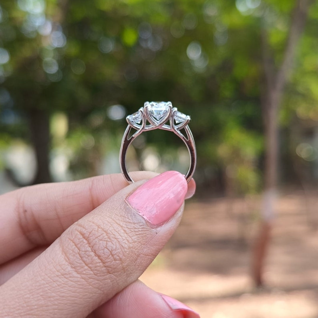 Dainty Oval Cut Diamond Engagement Ring