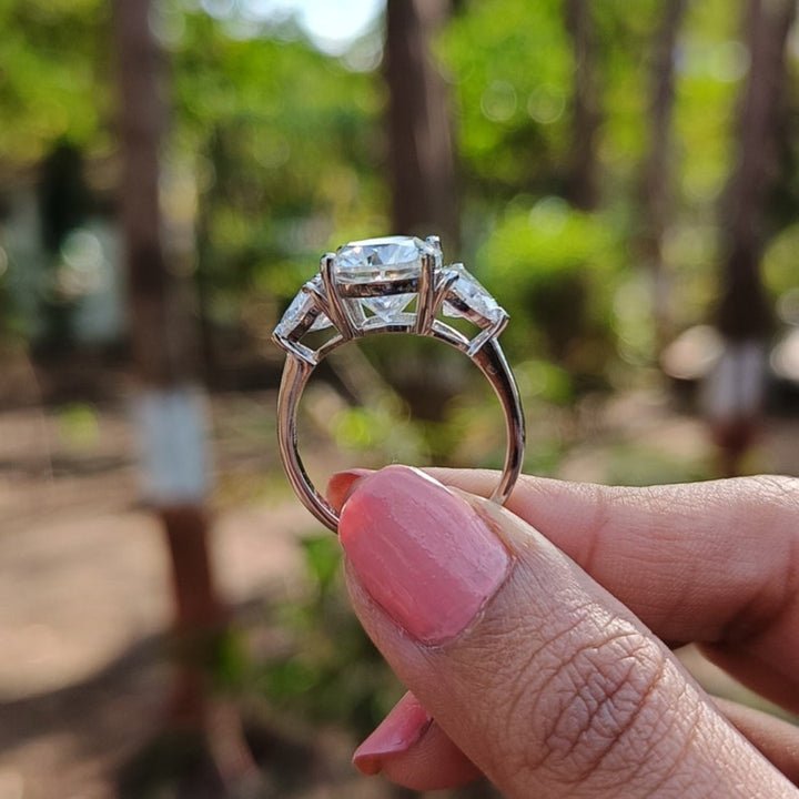 Statesque Cushion Cut Diamond Anniversary Ring