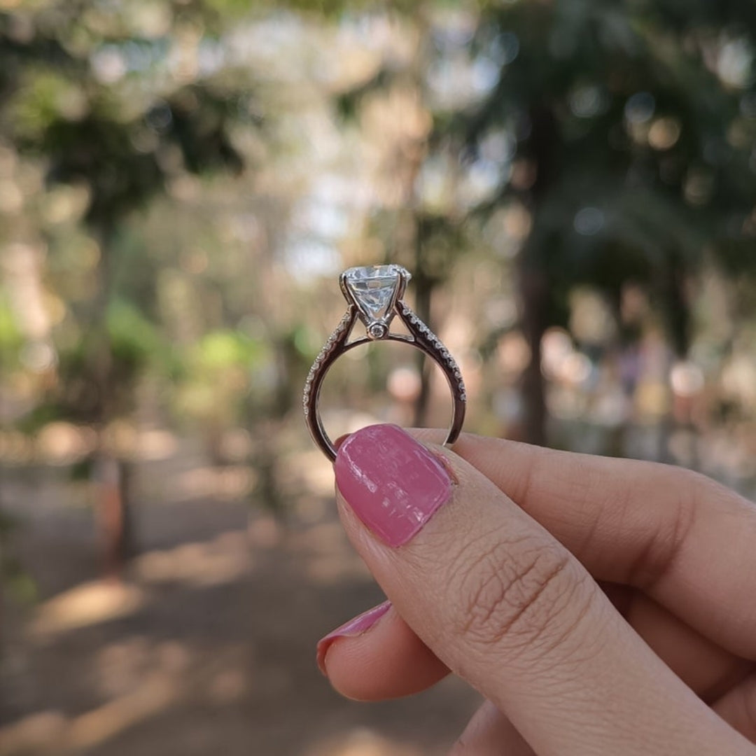 Eclectic Round Cut Diamond Anniversary Ring