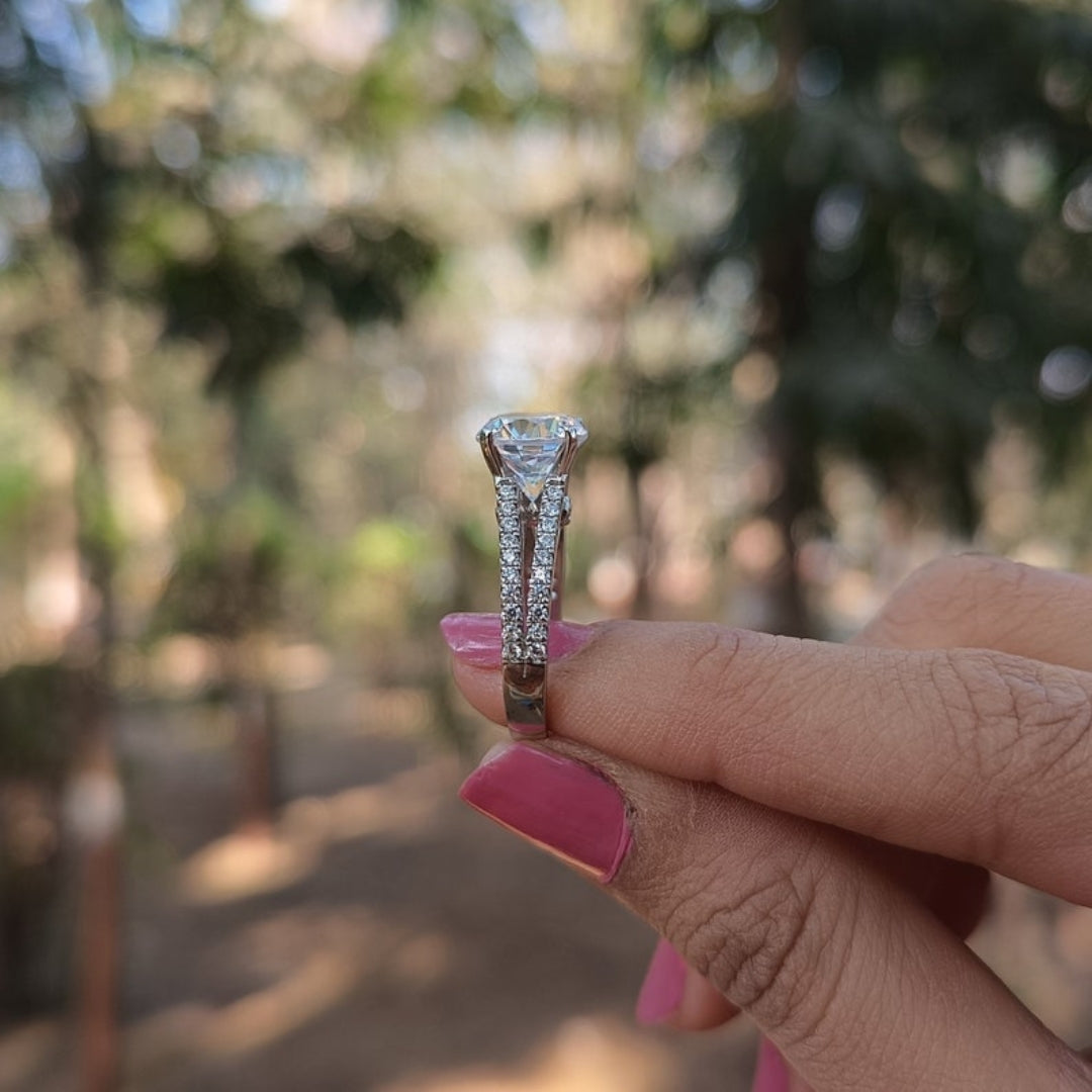 Eclectic Round Cut Diamond Anniversary Ring