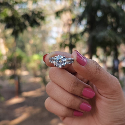 Eclectic Round Cut Diamond Anniversary Ring