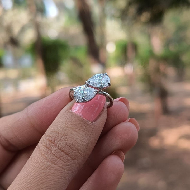 Eye-catching Pear Cut Diamond Engagement Ring