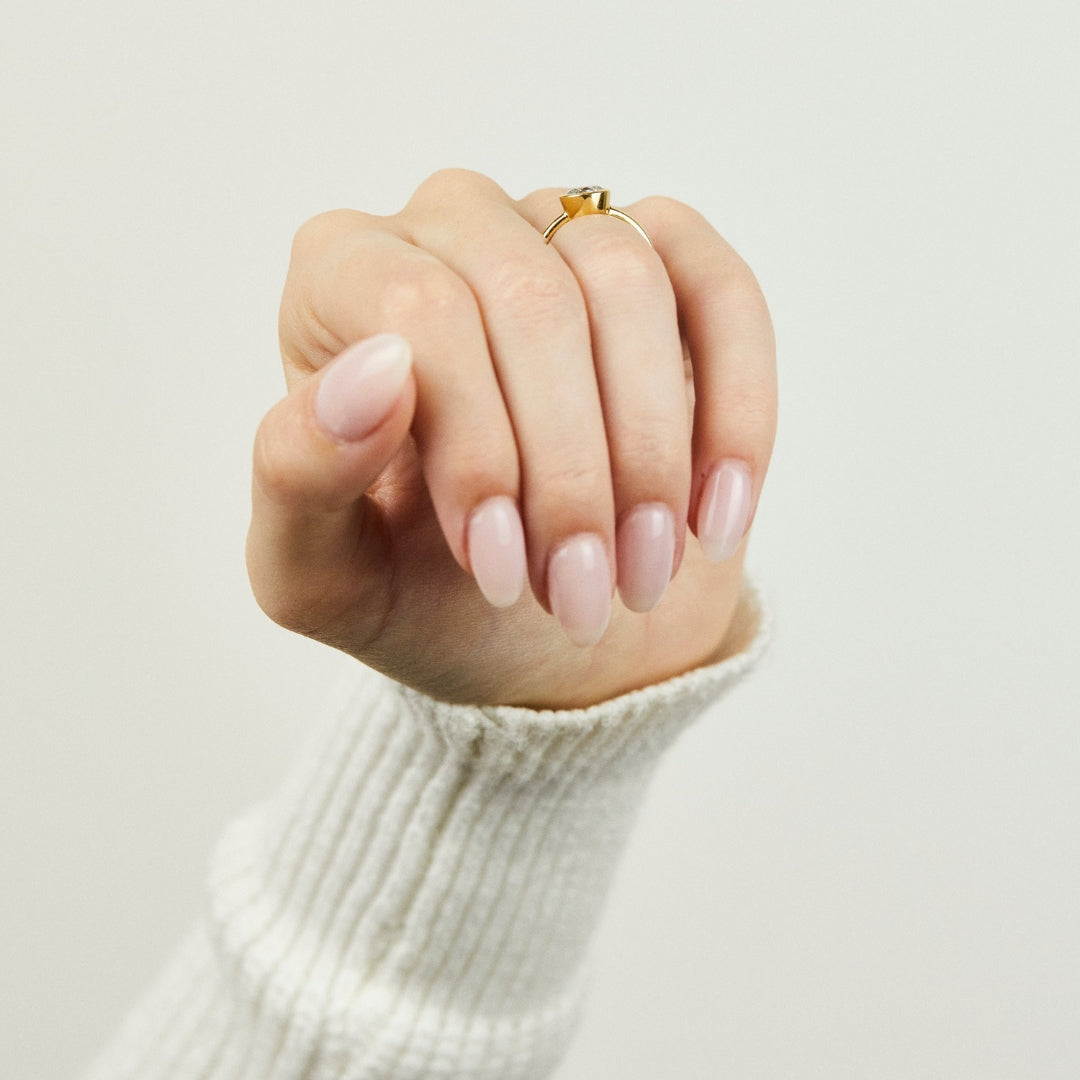 Natural Salt And Pepper 2.20 CT Round Cut Anniversary Ring