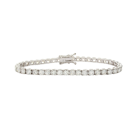 Lab Grown 7.15 CT Round Diamond Art Deco Bracelet