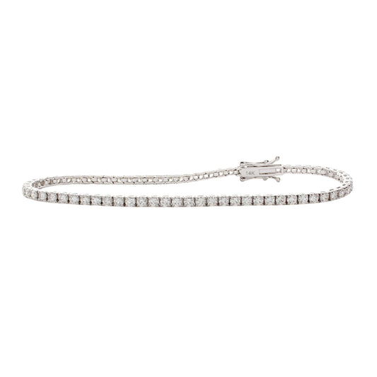 Lab Grown 13.00 CT Round Diamond Mid-Century Bracelet