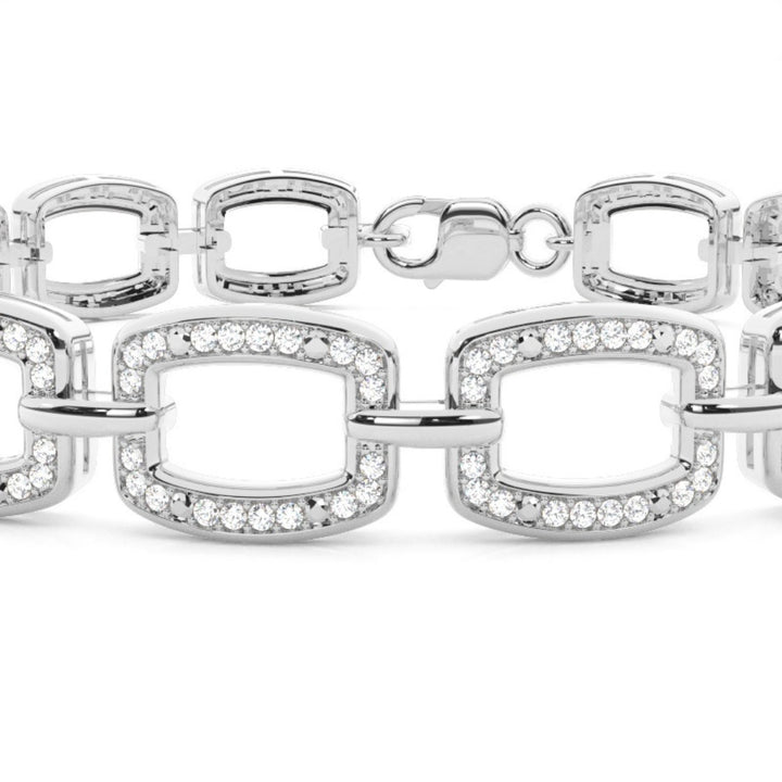 Round Cut 3.50 CT Lab Grown Diamond Bracelet
