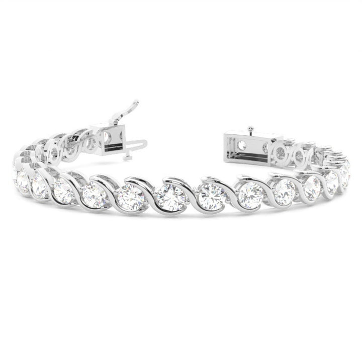 Lab Grown 6.00 CT Round Diamond Art Deco Bracelet