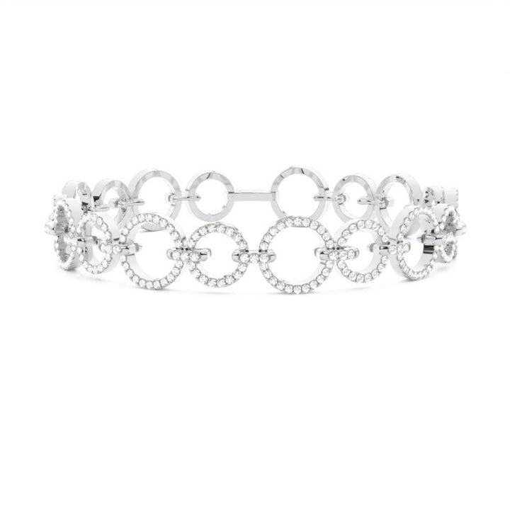Round Cut Lab Grown 3.70 CT Diamond Bracelet for Her