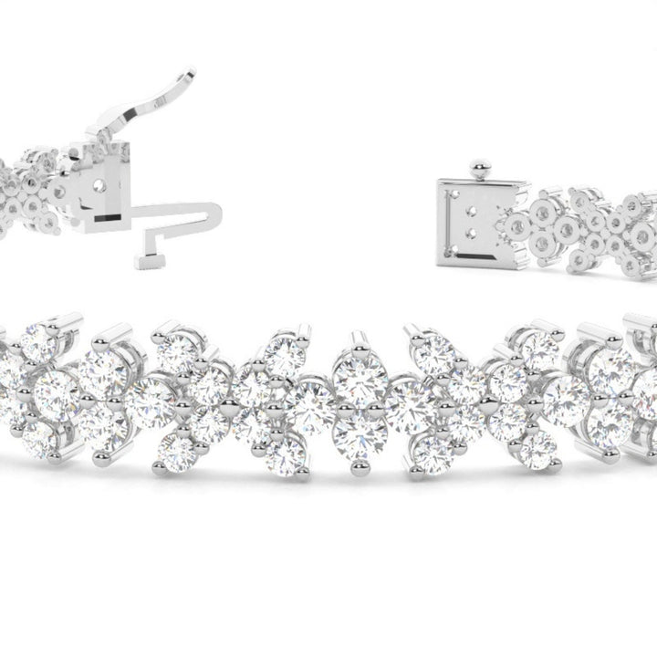 Elegant 4.90 CT Lab-Grown Round Cut Diamond Bracelet