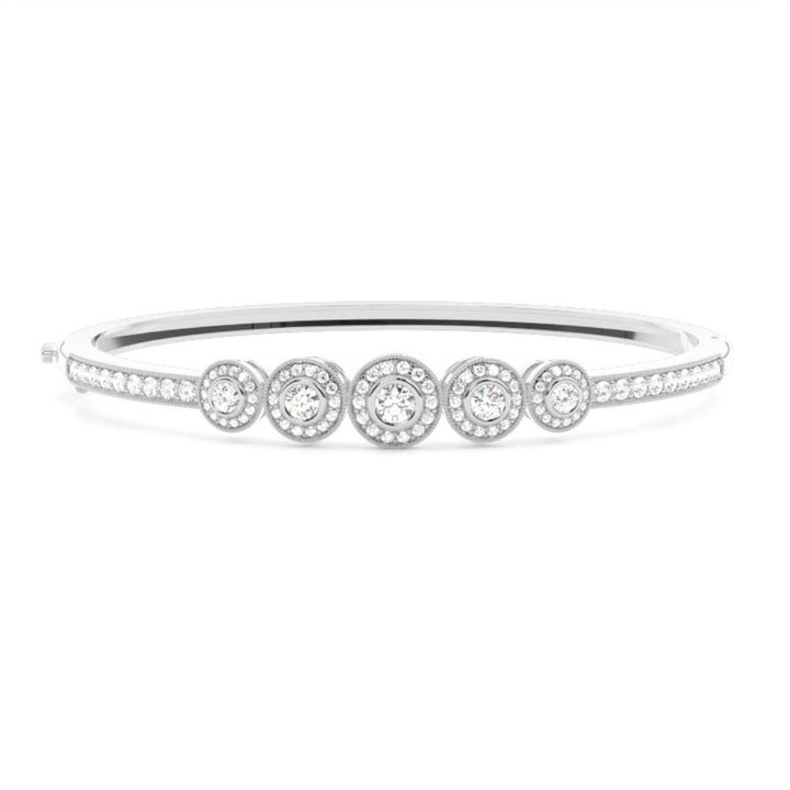 5.85 CT Lab-Grown Round Cut Diamond Bracelet – Luxury & Brilliance