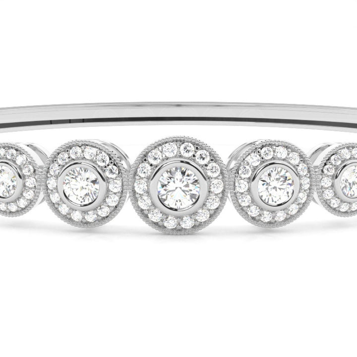 5.85 CT Lab-Grown Round Cut Diamond Bracelet – Luxury & Brilliance