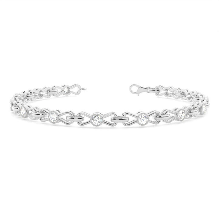 Shine Bright with 3.38 CT Round Cut Lab Grown Diamond Bracelet