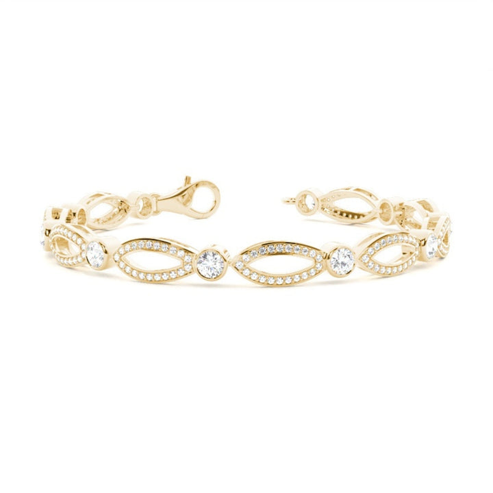 Brilliant 4.95 CT Lab Grown Diamond Bracelet for Women