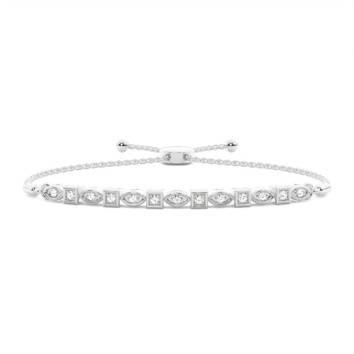 A Unique Sparkle 3.50 CT Lab-Grown Round Cut Diamond Bracelet