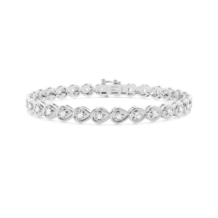 A Bracelet as Unique as Round Cut 4.00 CT Lab Grown Diamond