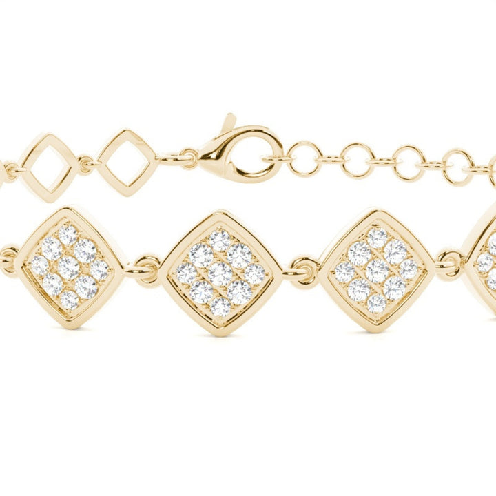 4.22 CT Round Cut Lab Grown Diamond Bracelet for Timeless Shine